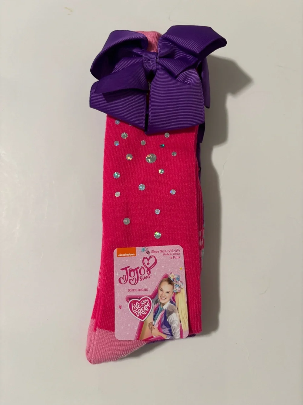 Jojo Siwa Girls Socks Size 7.5-3.5
